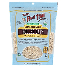 Bob's Red Mill Rolled Oats Organic Old Fashioned Whole Grain, 16 Ounce