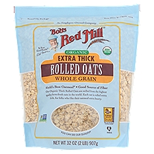 Bob's Red Mill Rolled Oats Organic Extra Thick Whole Grain, 32 Ounce