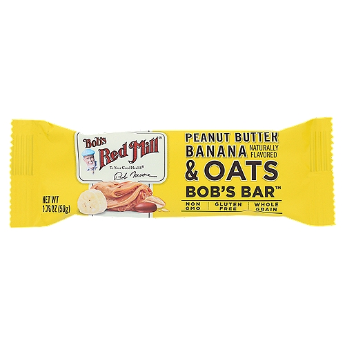 Bob's Red Mill Peanut Butter Banana and Oats Bar, 1.76 oz
A simple, wholesome source of energy for any part of the day. Simple ingredients, delightful flavor and easy nourishment—these bars are sure to satisfy!

Bob's Bar™