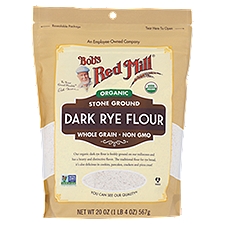 Bob's Red Mill Dark Rye Flour, Organic, 20 Ounce
