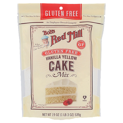 Bob's Red Mill Gluten Free Vanilla Yellow Cake Mix, 19 oz
Can be easily transformed into your favorite custom cake or cupcake recipes