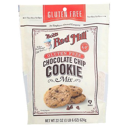 Bob's Red Mill Gluten Free Chocolate Chip Cookie Mix, 22 oz
Easy to follow instructions resulting in moist cookies with a crispy edge that no one will know are gluten free!

Tested and confirmed gluten free in our quality control laboratory.