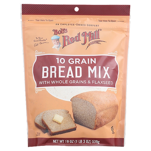 Bob's Red Mill 10 Grain Bread Mix, 19 oz
For bread machines or baking by hand, 10 of our favorite flours come together for a hearty, whole grain loaf!
