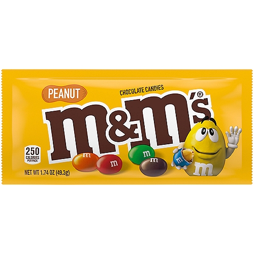 M&M's Peanut Chocolate Candies, 1.74 oz