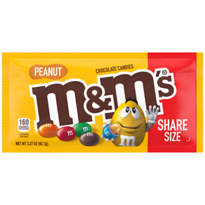 M&M'S Peanut Milk Chocolate Candy, Share Size Bag