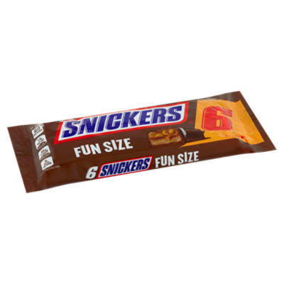 Snickers Peanuts, Caramel, Nougat Milk Chocolate Bar Fun Size, 6 count,  3.40 oz