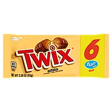 Twix Caramel & Milk Chocolate, Cookie Bars, 3.28 Ounce