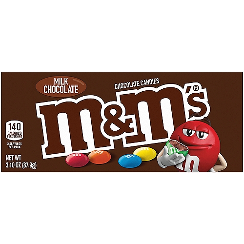 M&M's Milk Chocolate Candies, 3.10 oz