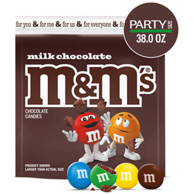 M&M's Milk Chocolate Candies Party Size, 38.0 oz