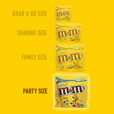 M&M's Chocolate Candies, Peanut, Party Size 38 Oz, Chocolate Candy