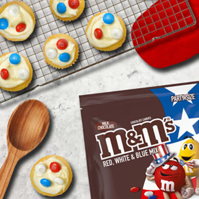 M&M'S Red, White & Blue Patriotic Milk Chocolate Candy, 38-Ounce Party Size  Bag