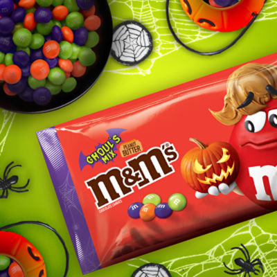 M&M'S Peanut Butter Ghoul's Mix Chocolate Halloween Candy, 9.48oz