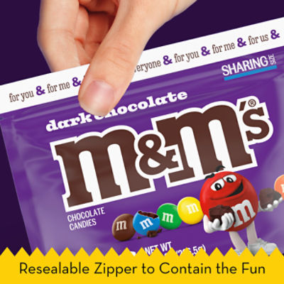 M&M's Dark Chocolate Candies Sharing Size, 9.40 oz - The Fresh Grocer