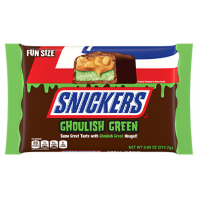 SNICKERS Ghoulish Green Halloween Chocolate Candy