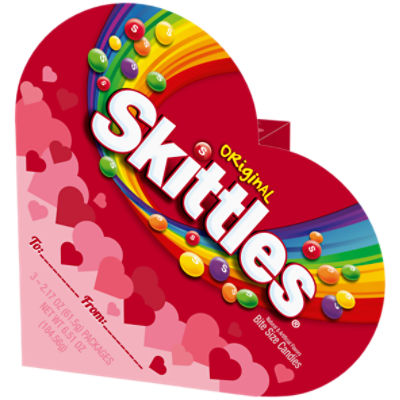 SKITTLES Valentines Day Candy Heart Box