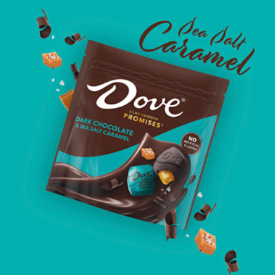 Dove Promises Sea Salt And Caramel Dark Chocolate Candy, 7.61 Oz Bag Image 2 of 7