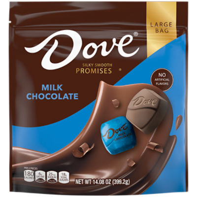 DOVE PROMISES MILK CHOCOLATE STAND UP POUCH 14.08 OUNCES PER BAG