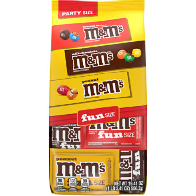 M&M'S Milk Chocolate Candy Fun Size Variety Bag, 19.41 Ounce