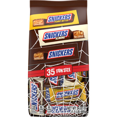 Snickers Crunchy Peanut Butter Almond Fun Size Bars, 35 count, 24.02 oz