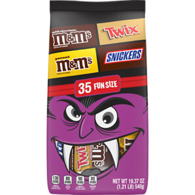 Mars Variety Bag M&M'S, Twix and Snickers Fun Size Candy, 35 count, 19.37 oz