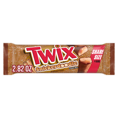 Twix Snickerdoodle Cookie Bars Share Size, 4 count, 2.82 oz