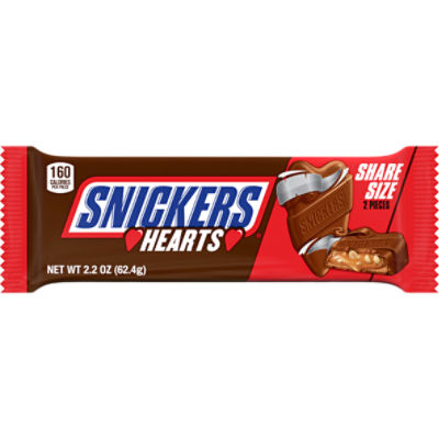 SNICKERS HEART SHARE SIZE VALENTINE'S DAY 2.2 OUNCES EACH