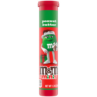 M&M'S Minis Peanut Butter Christmas Candy Tube