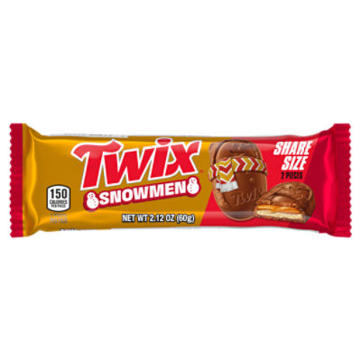 Twix Snowmen Bars Share Size, 2 count, 2.12 oz