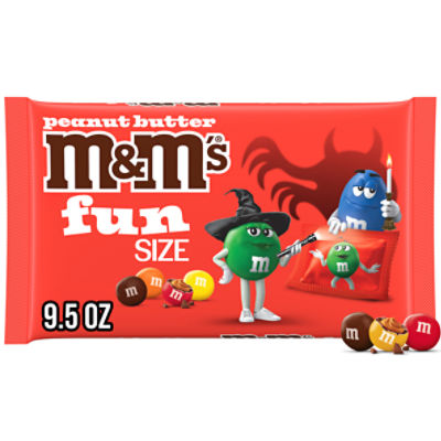 M&M's Peanut Butter Chocolate Candies Fun Size, 9.5 oz
