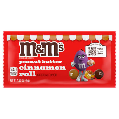 M&M's Peanut Butter Cinnamon Roll Chocolate Candies, 1.63 oz