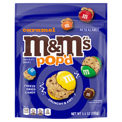 M&M's Pop'd Caramel Freeze Dried Chocolate Candies, 5.5 oz