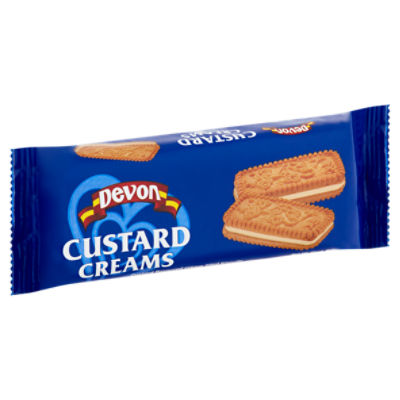 Devon Custard Creams Flavoured Cream Filled Biscuits, 4.9 oz