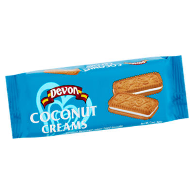 Devon Coconut Flavoured Cream Filled Biscuits, 4.9 oz