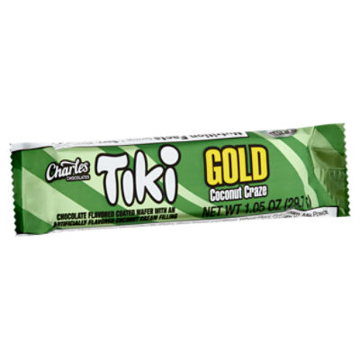 Charles Tiki Gold Coconut Craze Chocolates, 1.05 oz, 1.05 Ounce