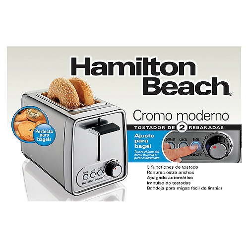 22791 Hamilton Beach Modern Chrome 2-Slice Toaster 