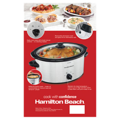 Hamilton Beach 3-in-1 Slow Cooker 33133 Bowl 2 Qt Crock Pot Lid White -See  Notes