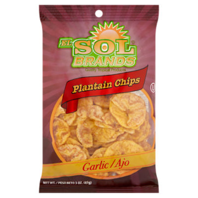 El Sol Garlic Plantain Chips, 3 oz