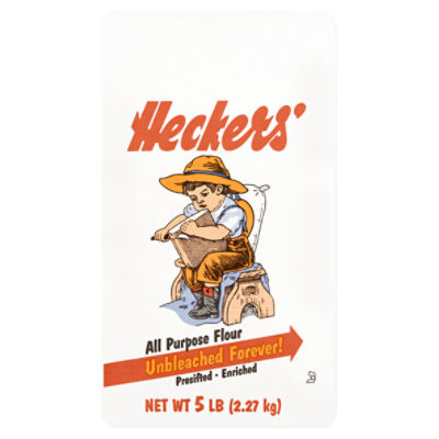 Heckers Unbleached Forever! All Purpose Flour, 5 lb, 5 Pound