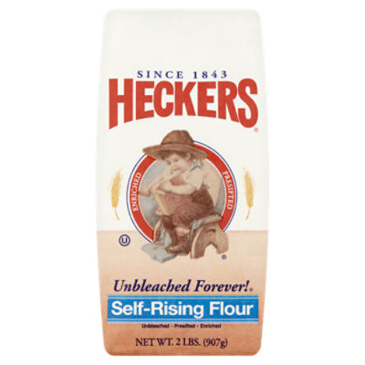 HECKERS Unbleached Forever! Self-Rising Flour, 2 lbs