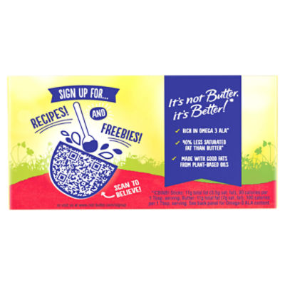 I Can’t Believe It’s Not Butter! The Original 75% Vegetable Oil Spread Sticks, 4 count, 16 oz
