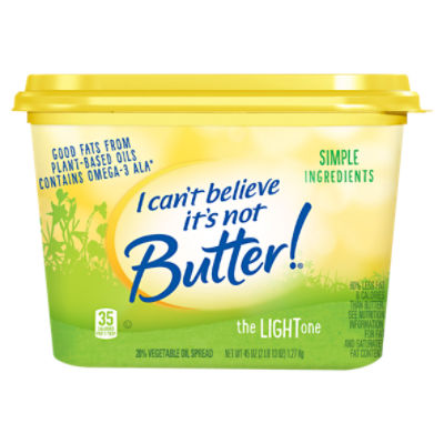 I Can't Believe It's Not Butter! the Light One 28% Vegetable Oil Spread, 45 oz