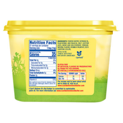 I Can't Believe It's Not Butter! The Light One 28% Vegetable Oil Spread, 45  oz - Fairway