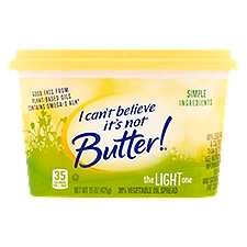 I Can't Believe It's Not Butter! The Light One 28% Vegetable Oil Spread, 15 oz, 15 Ounce