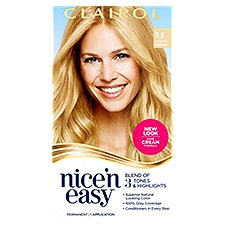 Clairol Nice'n Easy 9.5 Lightest Blonde Permanent Haircolor, 1 application