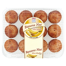 Café Valley Bakery Mini Muffins, Banana Nut, 10 Ounce