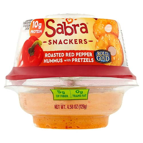 Sabra Snackers Roasted Red Pepper Hummus with Pretzels, 4.56 oz
