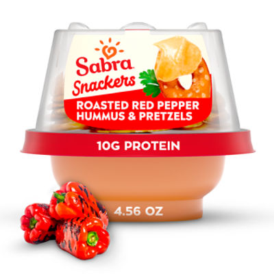 Sabra Smart Snackers Roasted Red Pepper Hummus & Pretzels, 4.56 oz