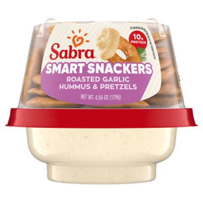 Sabra Roasted Garlic, Hummus with Pretzels