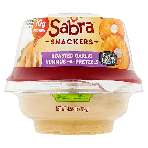 Sabra Snackers Roasted Garlic Hummus with Pretzels, 4.56 oz
