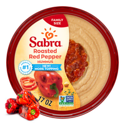 Sabra Roasted Red Pepper Hummus Family Size, 1 lb 1 oz, 17 Ounce